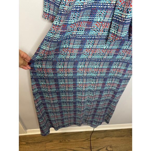 Bcbgmaxazria Alicha Maxi Dress Blue Plaid Maternity Friendly Women's 2 New - Picture 9 of 16